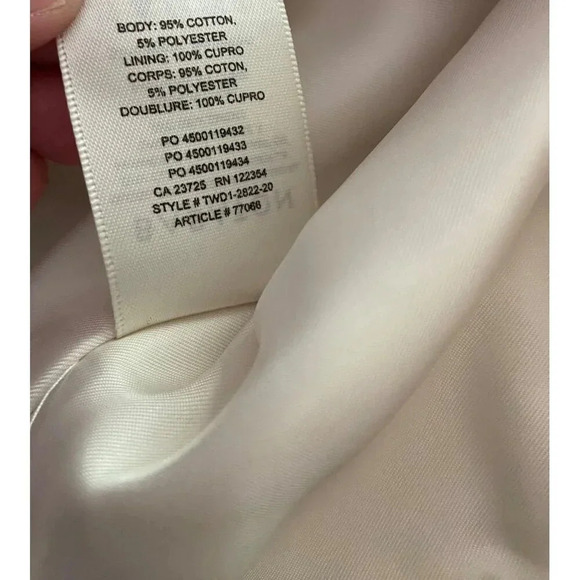 Aritzia Babaton NWT Giselle Times Ivory Tweed Fitted Cropped Bustier Top Size 10 - Picture 10 of 13